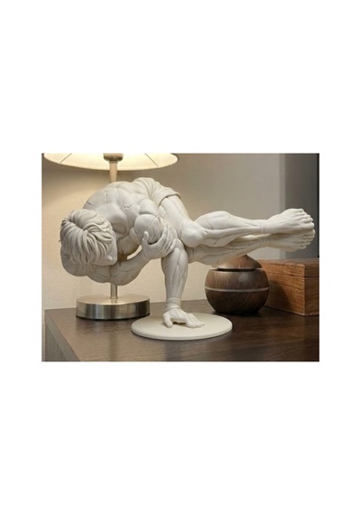 Baki Hanma Calisthenics Pozu Detaylı Anime Figürü Masaüstü Dekoratif Heykeli