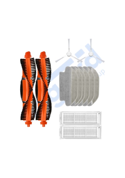 Viomi Mop Pro, 3c ,3c Plus Uyumlu 2 Ana Fırça 2 Yan Fırça 2 Filtre 6 Mop Pkt-iasgf0000416