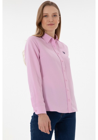 U.s. Polo Assn. Kadın Pembe Gömlek Basic 50307726-vr041 Pembe