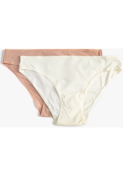 Koton 2'li Basic Brief Külot Seti Ten Ekru 3slk30002mk 3SLK30002MKTE2
