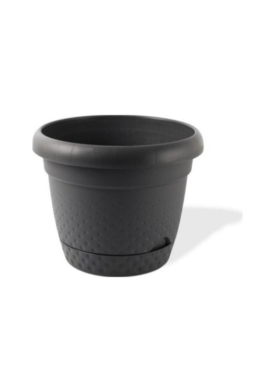 Omnipazar Krs-345 Dekoratif İnci Bitki Çiçek Saksı Takımı 15.3 Litre No 5 Antrasit 116