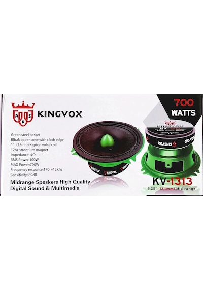 Kingvox 13cm Midrange - 700w Kurşun Göbek , Kingvox Kv-1313 Midrange Hoparlör 13cm