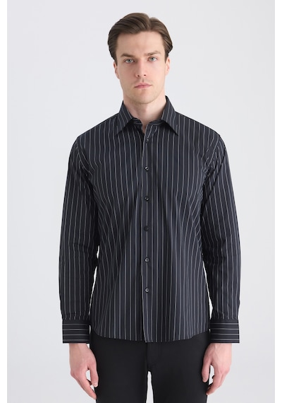 D'S Damat Ds Damat Slim Fit Siyah Armürlü Gömlek 5hf02hd20341m Çok Renkli
