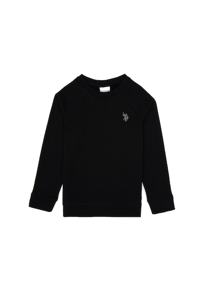 U.S. Polo Assn. Erkek Çocuk Siyah Basic Bisiklet Yaka Sweatshirt 50313832-VR046