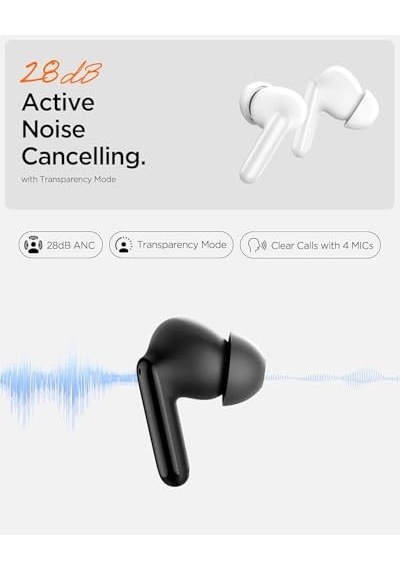 Audio Tws S10 Bluetooth Kablosuz Kulaklık - Anc Aktif Gürültü Engelleme + Enc 6 Mikrofon - 10mm Sürücü - 30 Saat Genel