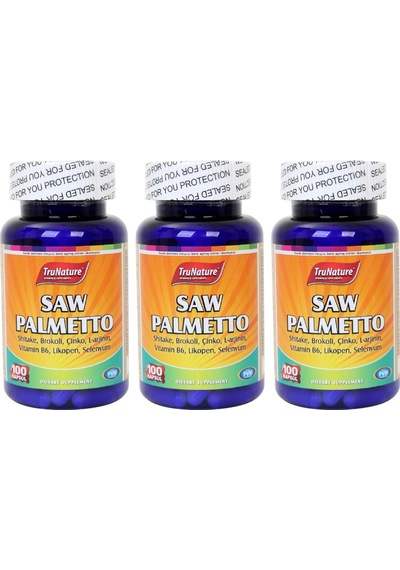 Trunature Saw Palmetto Complex 450 MG 100 Kapsül 3 Kutu