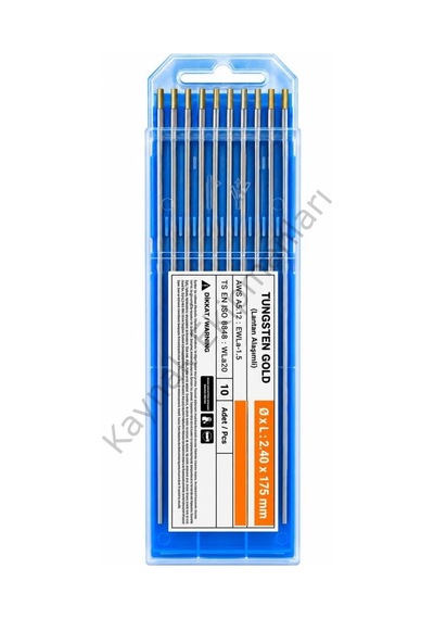 Gold Tungsten Elektrod Argon İğnesi 2.4x175 Mm - 1 Adet
