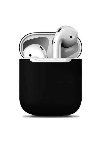 Apple Uyumlu AirPods Kılıf Zore Airbag 13 Silikon Siyah