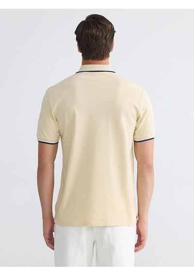 LC Waikiki Lcwaıkıkı Classic Bej Polo Yaka Pike Erkek Tişört Beıge