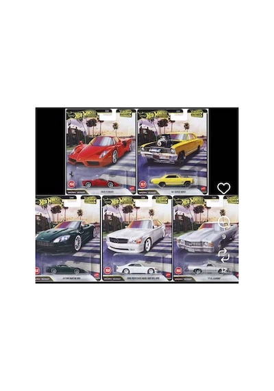 Hot Wheels Premium Boulevard Enzo Ferrari Mercedes Benz Çok Renkli