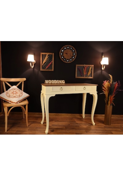 Wooding 120 Cm Çekmeceli Masif Krem Naturel Dresuar (548588647) Krem
