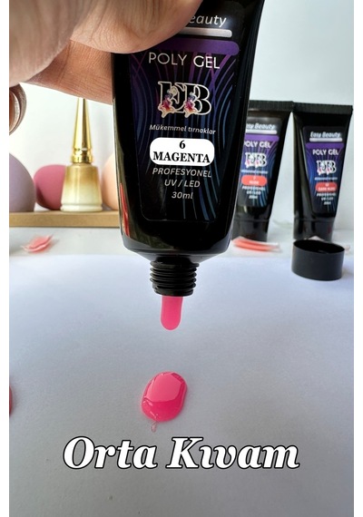 30ml Protez Tırnak Jeli Magenta Pembe Poly Jel Tırnak Uzatma Jeli Polygel Polijel Poly Gel Magenta Pembe