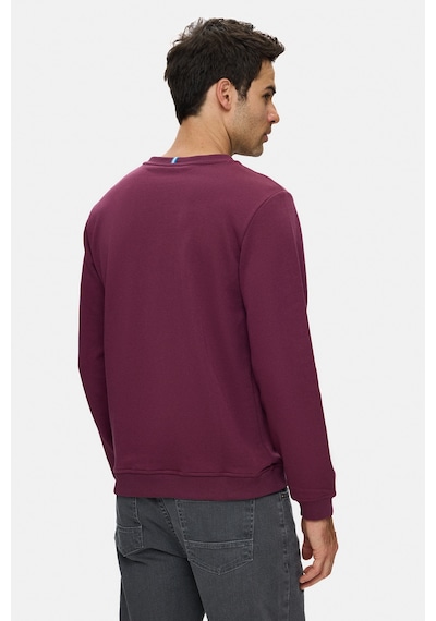 UCLA Valley Bordo Bisiklet Yaka Pamuklu Baskılı Standard Fit Erkek Sweatshirt