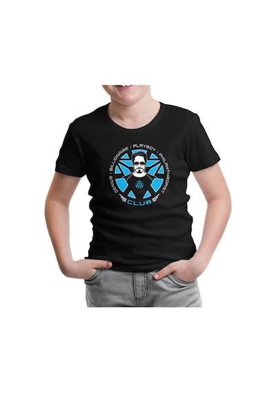Tony Stark - Club Siyah Erkek Tshirt