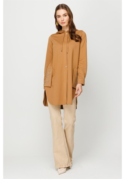 Esswaap Torba Cep Üzeri Taş İşli Fermuar Kapamalı Git Çık Tunik Camel-camel Camel Esswaap Torba Cep Üzeri Taş İşli Fermuar Kapamalı Git Çık Tunik Camel-camel Camel