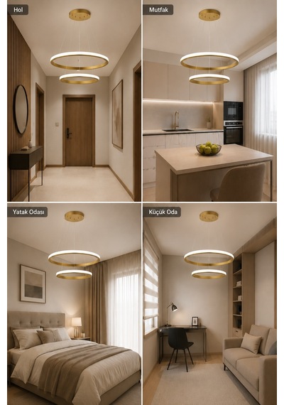 Rizon 2 Li Led Sarkıt Avize Beyaz Işık Eskitme