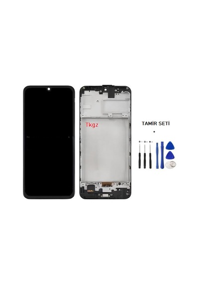Samsung Galaxy M21 - Sm-m215 Uyumlu Lcd Ekran Dokunmatik Servis Çıtalı + Tamir Seti