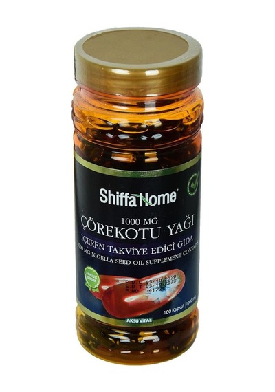 Aksuvital Shiffa Home Çörekotu Yağı Soğuk Sıkım 1000 MG 100kapsül