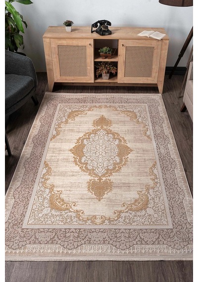 Kreasyon Halı Gallery 1304 Bej Makine Halısı