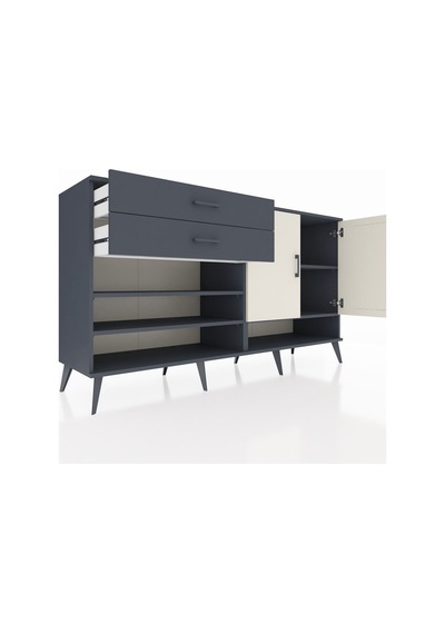 Hyperion Konsol 4 Raflı 2 Çekmeceli 2 Kapaklı 176x44x99 Antrasit- Antrasit-aytaşı/antrasit Hyperion Konsol 4 Raflı 2 Çekmeceli 2 Kapaklı 176x44x99 Antrasit- Antrasit-aytaşı/antrasit