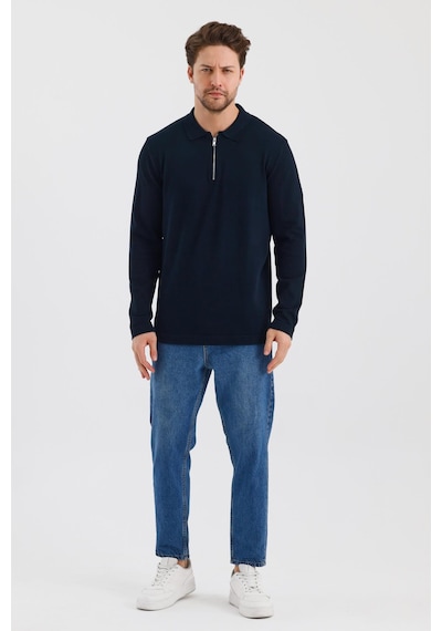 Alexander Gardi Alexandergardı Fermuarlı Polo Yaka Regular Fit Kazak E24-eze-37 001