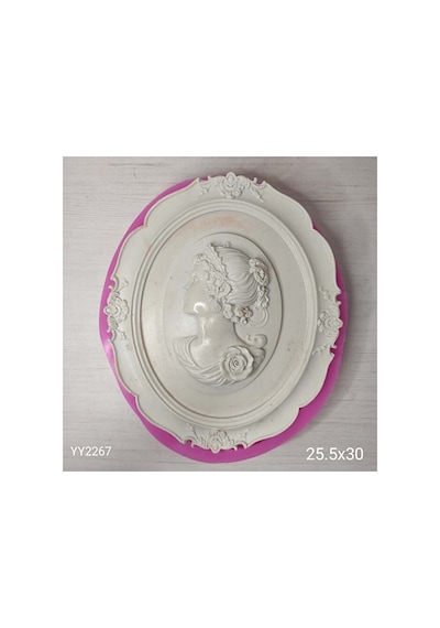 Yy2267 Kadın Figürlü Oval Duvar Süsü Silikon Kalıp