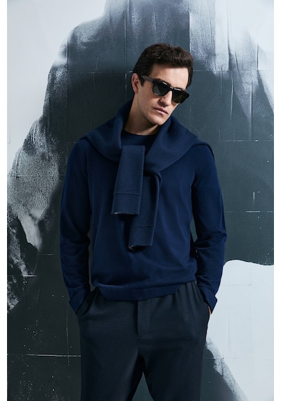 Lufian 112090148 Dean Kazak Erkek Sweatshirt Lacivert
