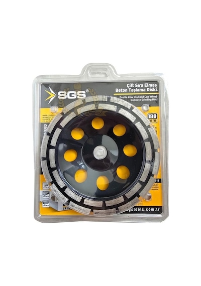 Sgs2315 Elmas Beton Mermer Granit Taşlama Diski - Çift Sıra - 180 Mm.