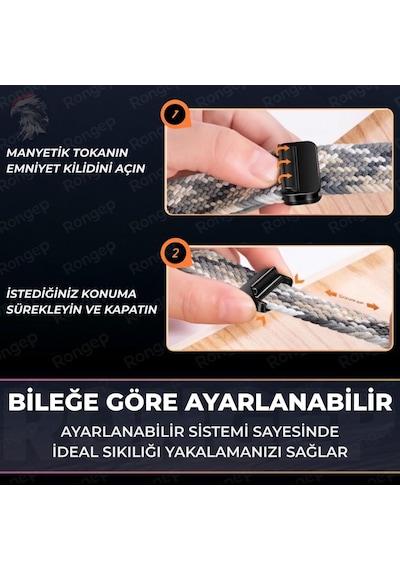 Lexroo Xiaomi Mi Band 10/9/8 İle Uyumlu Kordon Manyetik Toka Meka