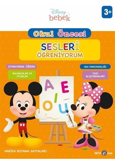 Disney Eğitsel Okul Öncesi Sesleri Öğreniyorum 3+Yaş- Beta Kids
