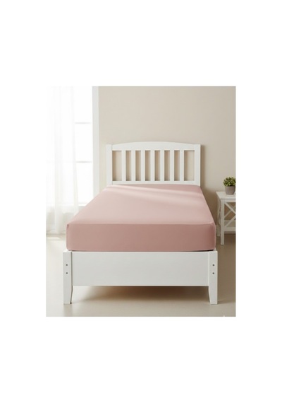 %100 Pamuk Tek Kişilik Lastikli Soft Renkli Çarşaf 100x200+30 Cm Pembe - 798975743 Pembe