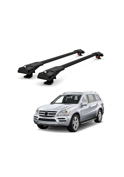 Mercedes Gl X164 Suv 2006 2012 İçin Ara Atkı Tavan Barı , Araç Üstü Ekipman Taşıma Barı Siyah 2 Adet