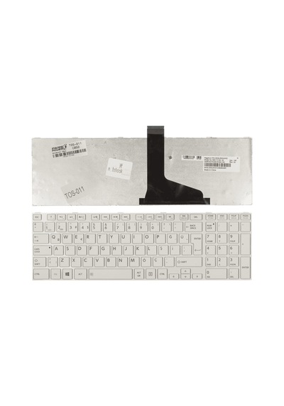 Toshiba Uyumlu Satellite C850, C855, C870, C875 Notebook Klavye (Beyaz TR) ( Pars power ) Beyaz - Çerçeveli 648253