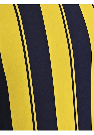 Fenerbahçe Erkek Trıbun Çubuklu Tshırt Lacıvert-sarı