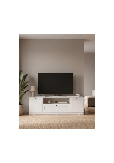 Terra Tv Ünitesi 160x46x35 Cm Beyaz - Modern Tasarım