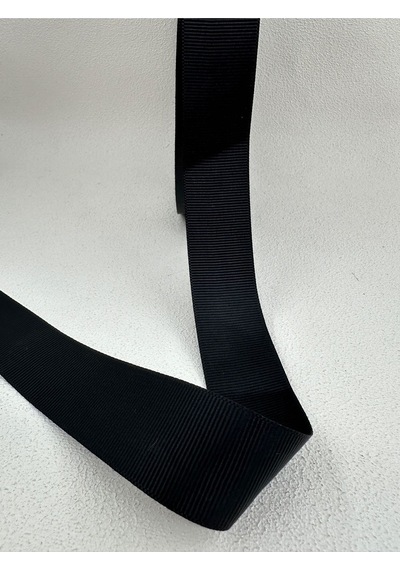 3 Cm Saten Grogren Şerit-siyah