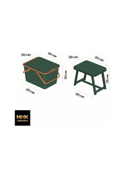 Çok Amaçlı Katlanır Kamp/piknik Sepeti Ve Masa Seti Yeşil