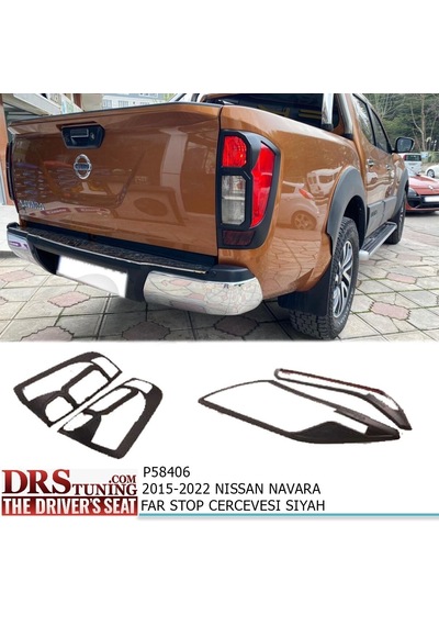 Nissan Navara 2016 Sonrası Far Ve Stop Kaplama Siyah