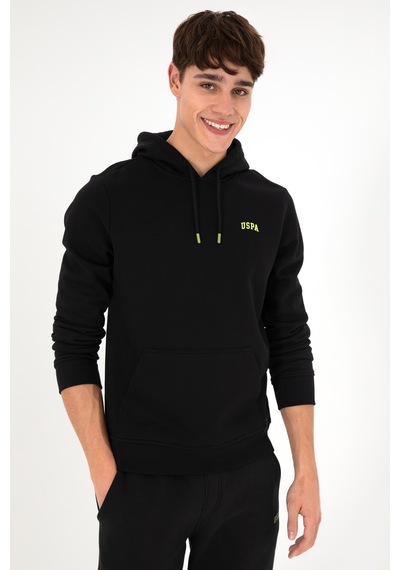 U.S. Polo Assn. Erkek Kapüşonlu Siyah Basic Şardonlu Sweatshirt 50295176-VR046 U.S. Polo Assn. Erkek Kapüşonlu Siyah Basic Şardonlu Sweatshirt 50295176-VR046