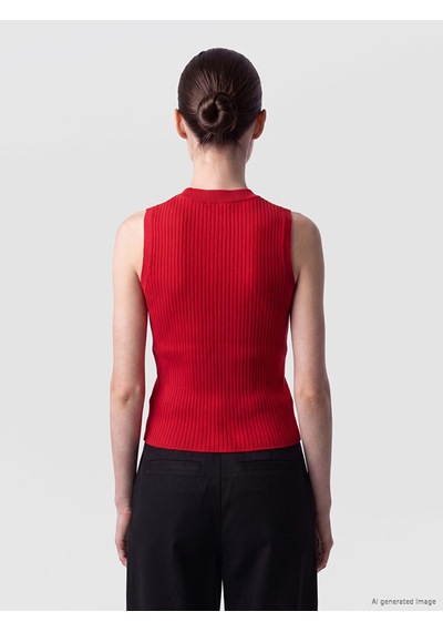 Lcw Comfort Kırmızı Bisiklet Yaka Kadın Triko Süveter
