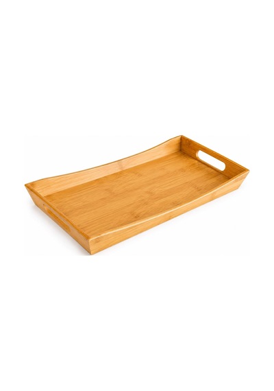 Bambu Favoritte Ahşap Servis Tepsisi, 43x27x5,3 Cm, Büyük Boy Çok Renkli