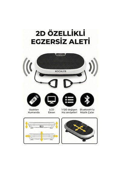 2d Özellikli Bluetooth'lu Kondisyon Aleti Ve Egzersiz Aleti - Hoparlörlü Müzik Özellikli