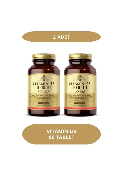Solgar Vitamin D3 1000 Iu 100 Yumuşak Kapsül 2 Adet