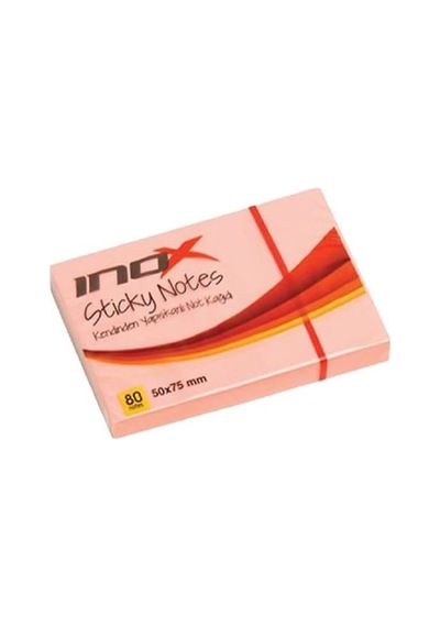 İnox Post-it 50x75 Fosforlu Pembe 80 Yaprak 12'li Paket