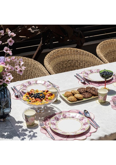 Peony Kağıt Tabak 26 Cm 12'li Paket Beyaz