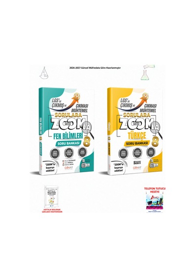 Günay 8. Sınıf Lgs Tüm Dersler 015 Hediyeli 2 Kitap Seti