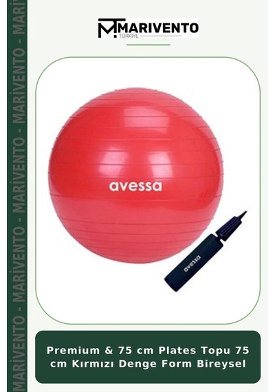 Premium & 75 Cm Plates Topu 75 Cm Kırmızı Denge Form Bireysel