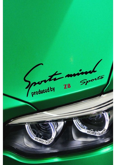 Bmw Z8 Sport Mind Far Şeridi Sticker Siyah Kırmızı Özel Tasarım Oto Aksesuarı Z8 Yazılı Siyah & Kırmızı