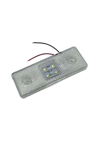 24V Yan Sinyal Lambasi Dorse Side Marker Braketli (4 Ledli) Beyaz