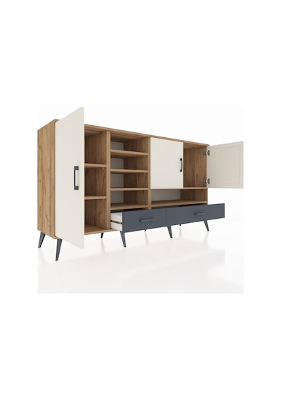 Hyperion Konsol 8 Raflı 2 Çekmeceli 3 Kapaklı 176x44x99 Çam-aytaş Çam-aytaşı/antrasit Hyperion Konsol 8 Raflı 2 Çekmeceli 3 Kapaklı 176x44x99 Çam-aytaş Çam-aytaşı/antrasit